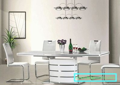 Bijele stolice za kuhinju
