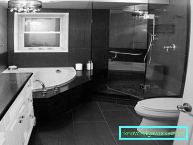 16 Crno-belo kupatilo - 105 fotografija