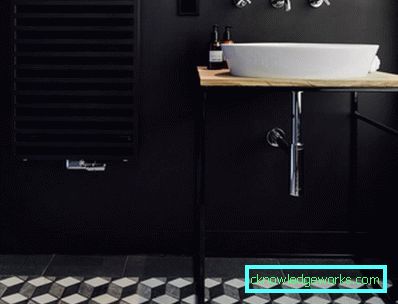 Crna kupaonica - elegantan i udoban dizajn (75 fotografija)