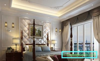 Foto: zidne lampe u unutrašnjosti spavaće sobe klasičnog stila