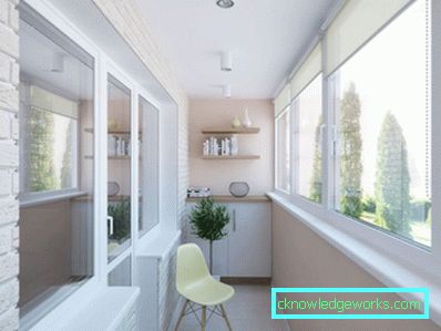 Plafon na balkonu u modernom stilu - 55 fotografija dizajnerskih ideja