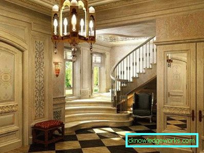Dizajnirajte hodnik u privatnoj kući sa fotografijom na stepeništu