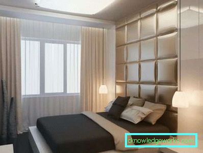 Dizajn spavaće sobe 16 m2 u modernom stilu - interijer fotografija
