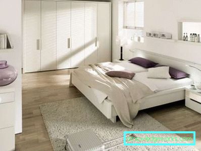 Dizajn spavaće sobe s bijelim namještajem - unutrašnje fotografije i stilovi
