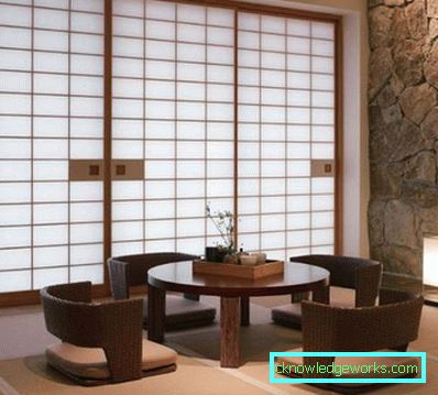 Dnevna soba u japanskom stilu - 50 fotografija primjera dizajna