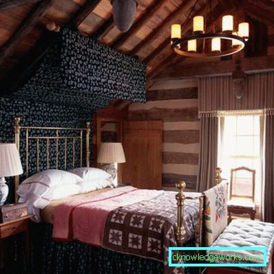 Unutrašnjost spavaće sobe u zemlji - fotografije i savjeti za dizajn